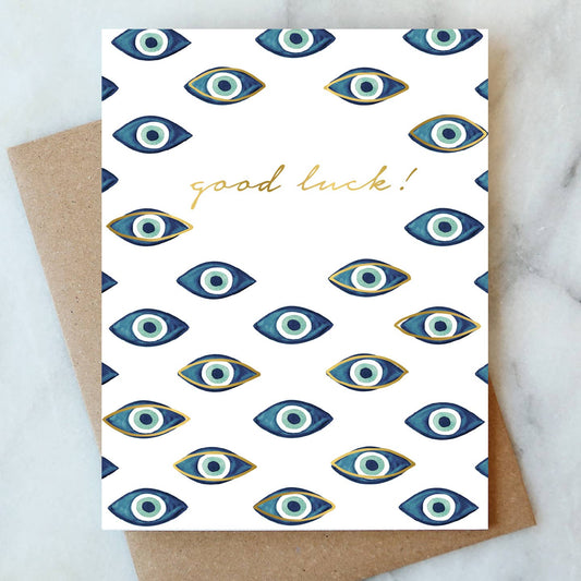 Good Luck Evil Eyes Card