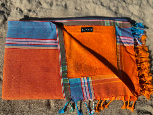 Kilroy Beach Towel - Orange Blue