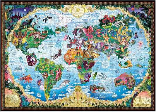 The Mythical World A Jigsaw Puzzle Filled with Fantastical Creatures by Good Wives and Warriors