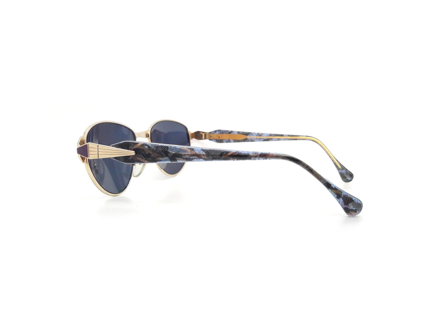 Elce Gold and Black Unique Shape Sunglasses