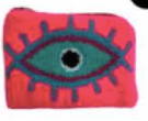 Evil Eye Clutch Pink Aqua