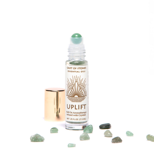 Uplift Essential Oil Roll On Aromatherapy Infused with Green Aventurine