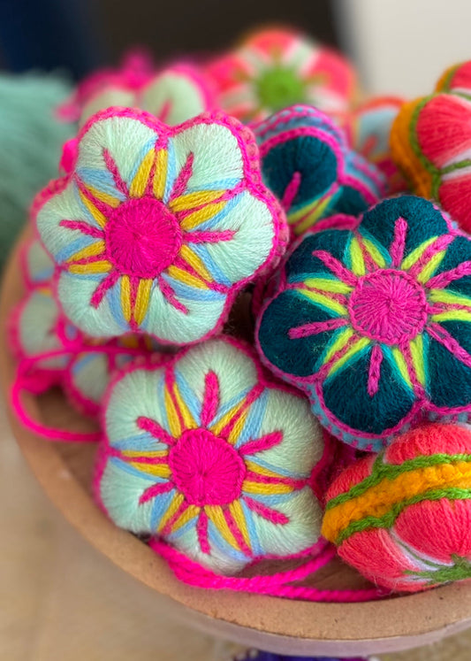 Peyote Flower Hand Embroidered Tassel